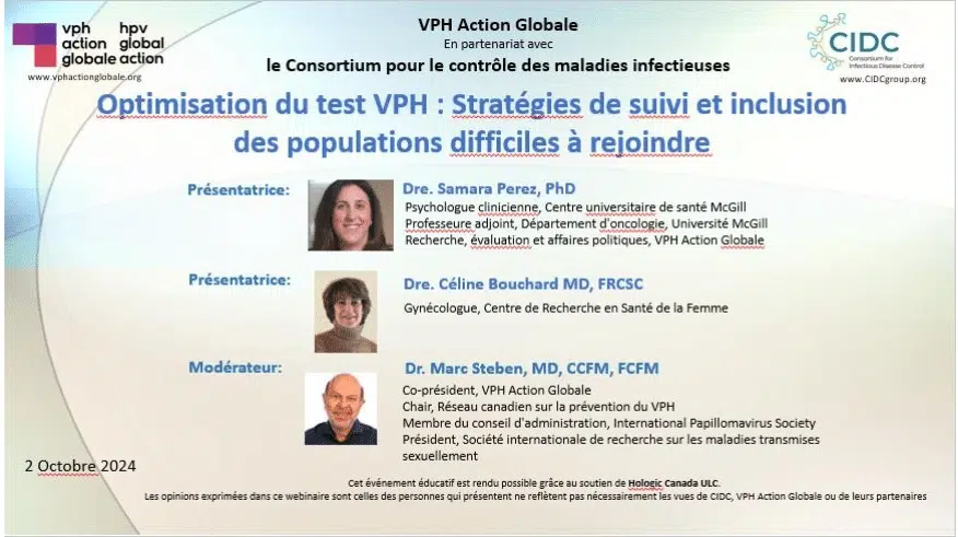 Optimisation du test VPH : Stratégies de suivi et inclusion des populations difficiles à rejoindre